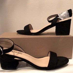 Suede Block Heels